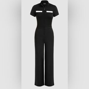 Cider Black and White Jumpsuit Sophisticated Minimalist Design size XS